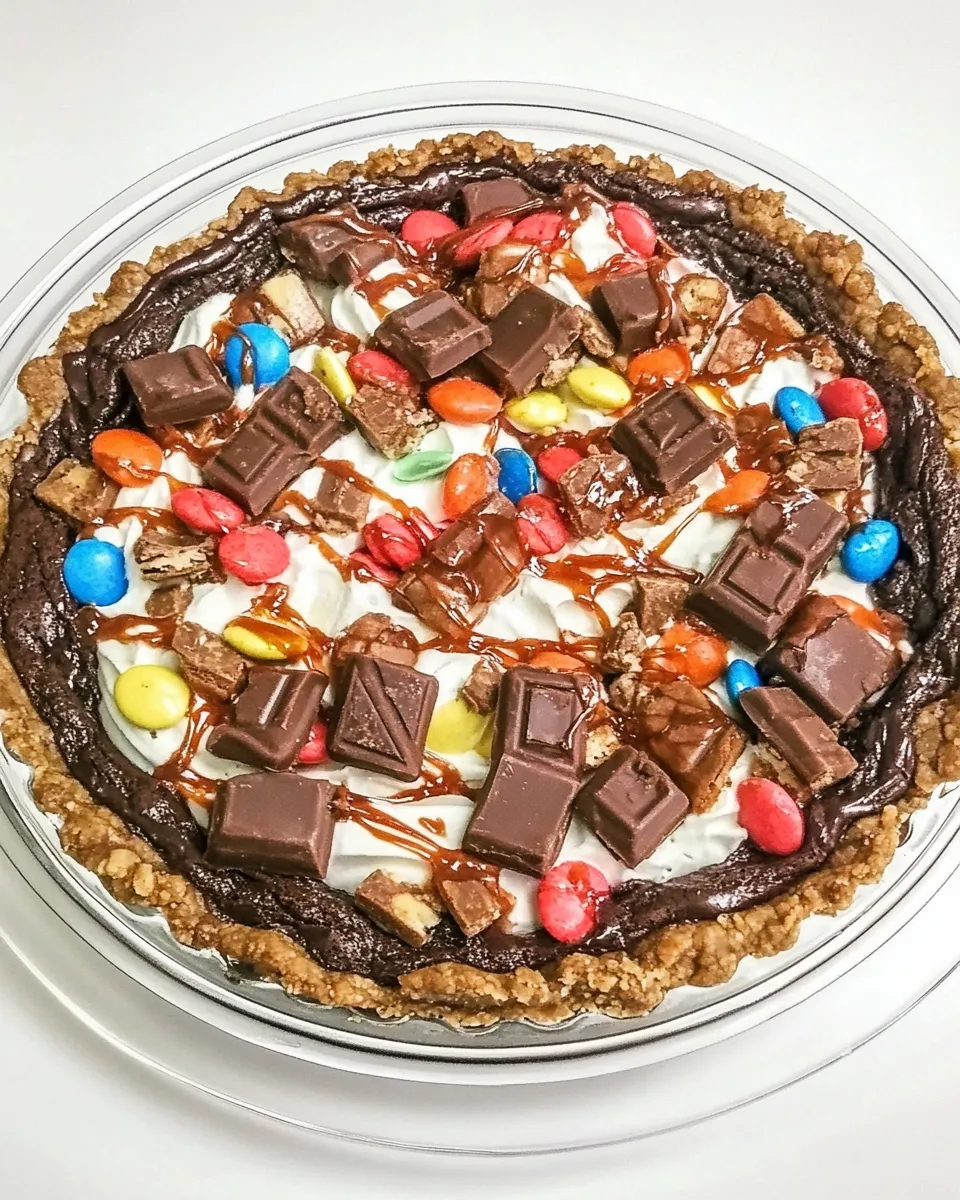 Homemade Candy Bar Brownie Pie photo