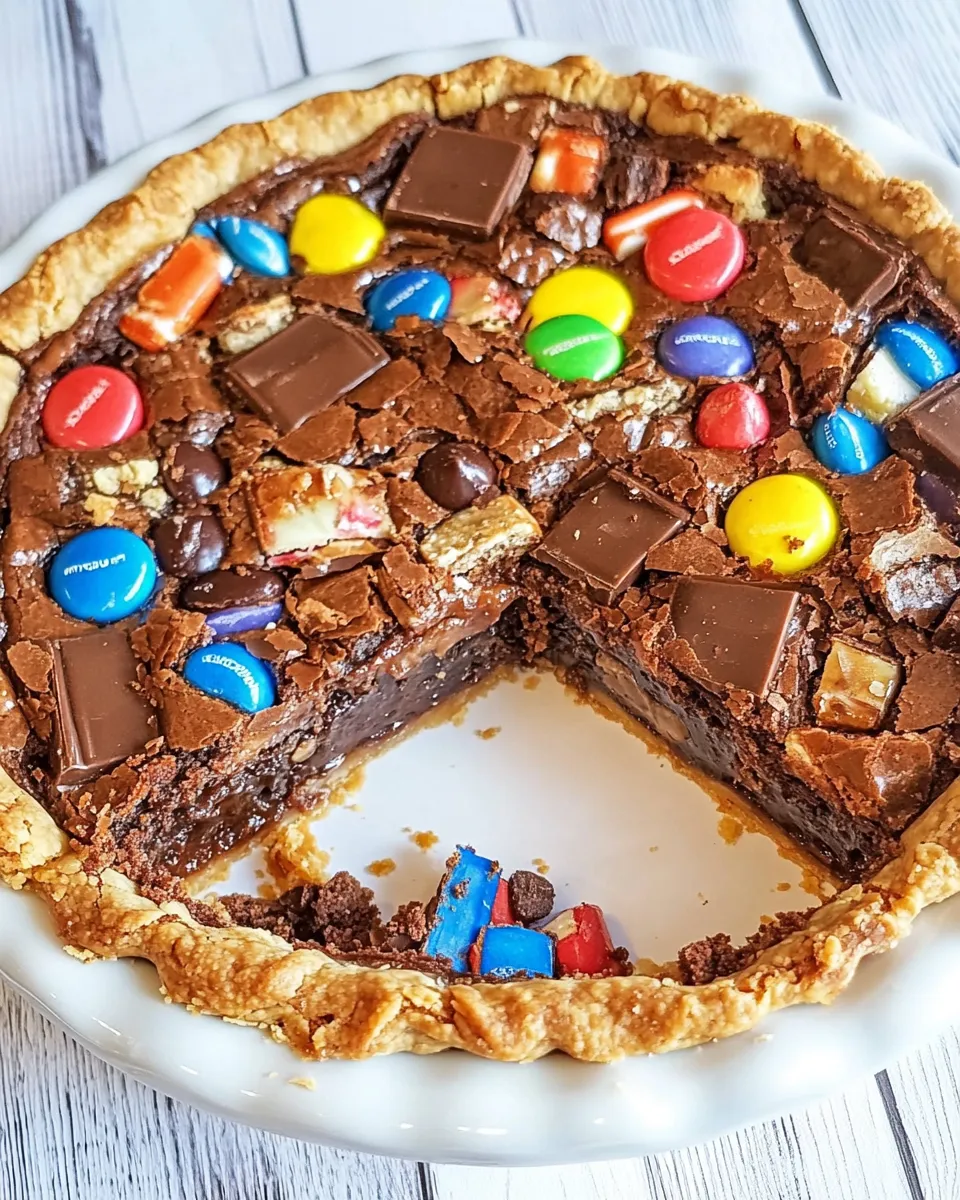 Delicious Candy Bar Brownie Pie shot