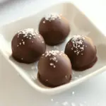 Homemade Caramel-Dark Chocolate Truffles with Fleur de Sel photo
