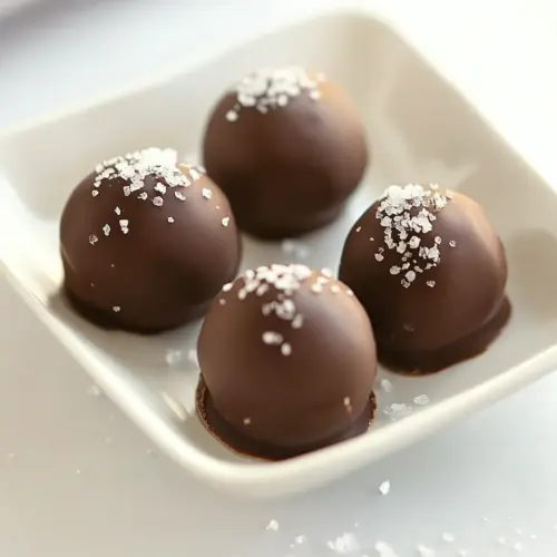 Homemade Caramel-Dark Chocolate Truffles with Fleur de Sel photo
