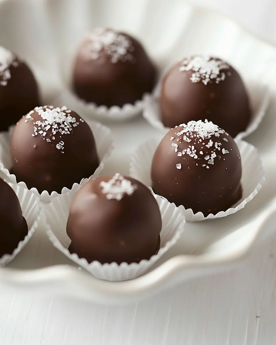 Delicious Caramel-Dark Chocolate Truffles with Fleur de Sel image