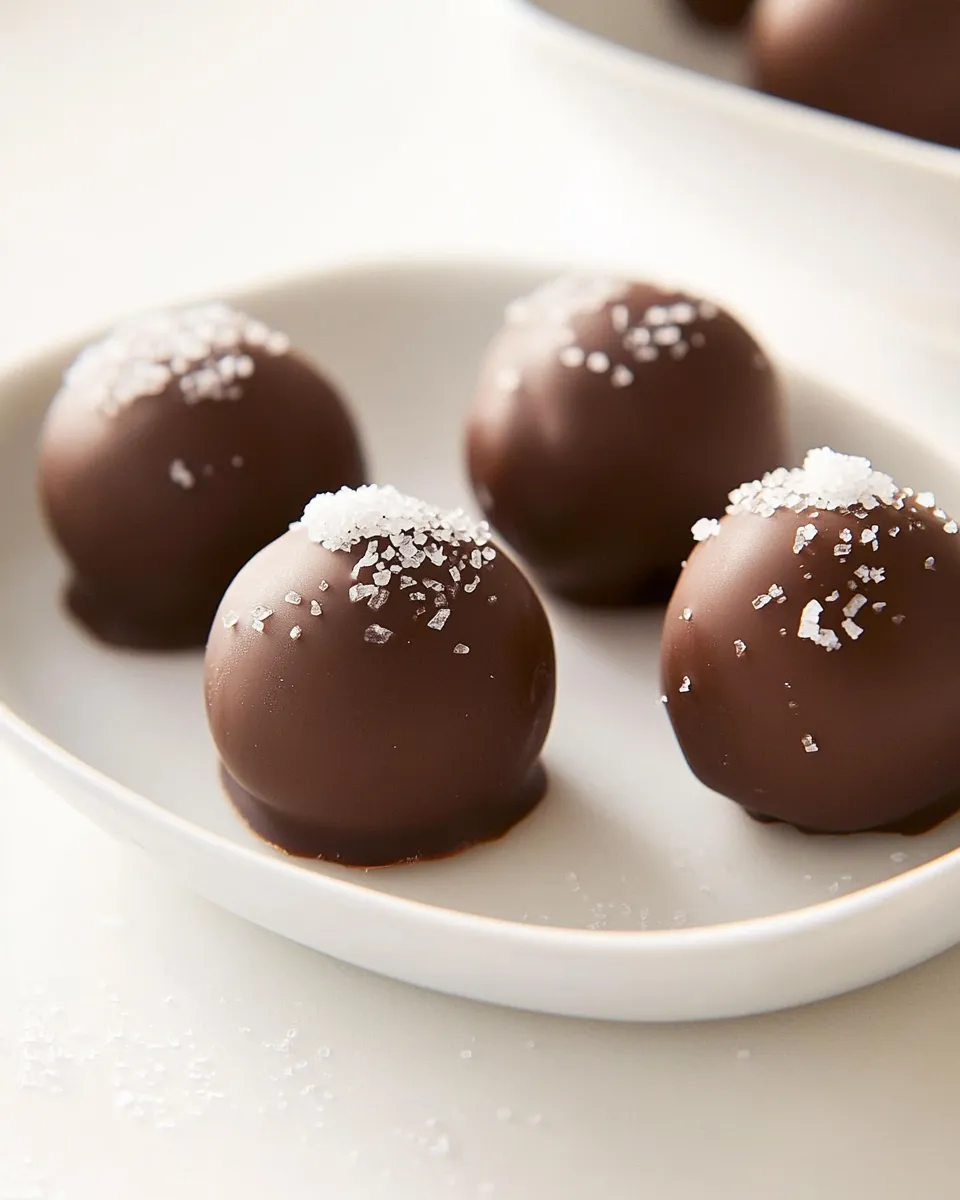 Best Caramel-Dark Chocolate Truffles with Fleur de Sel shot