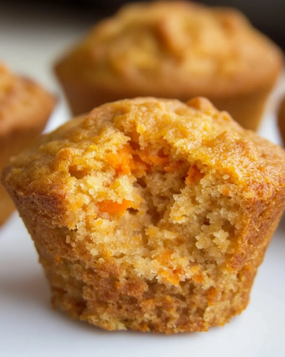 Sweet Carrot and Honey Muffins shot