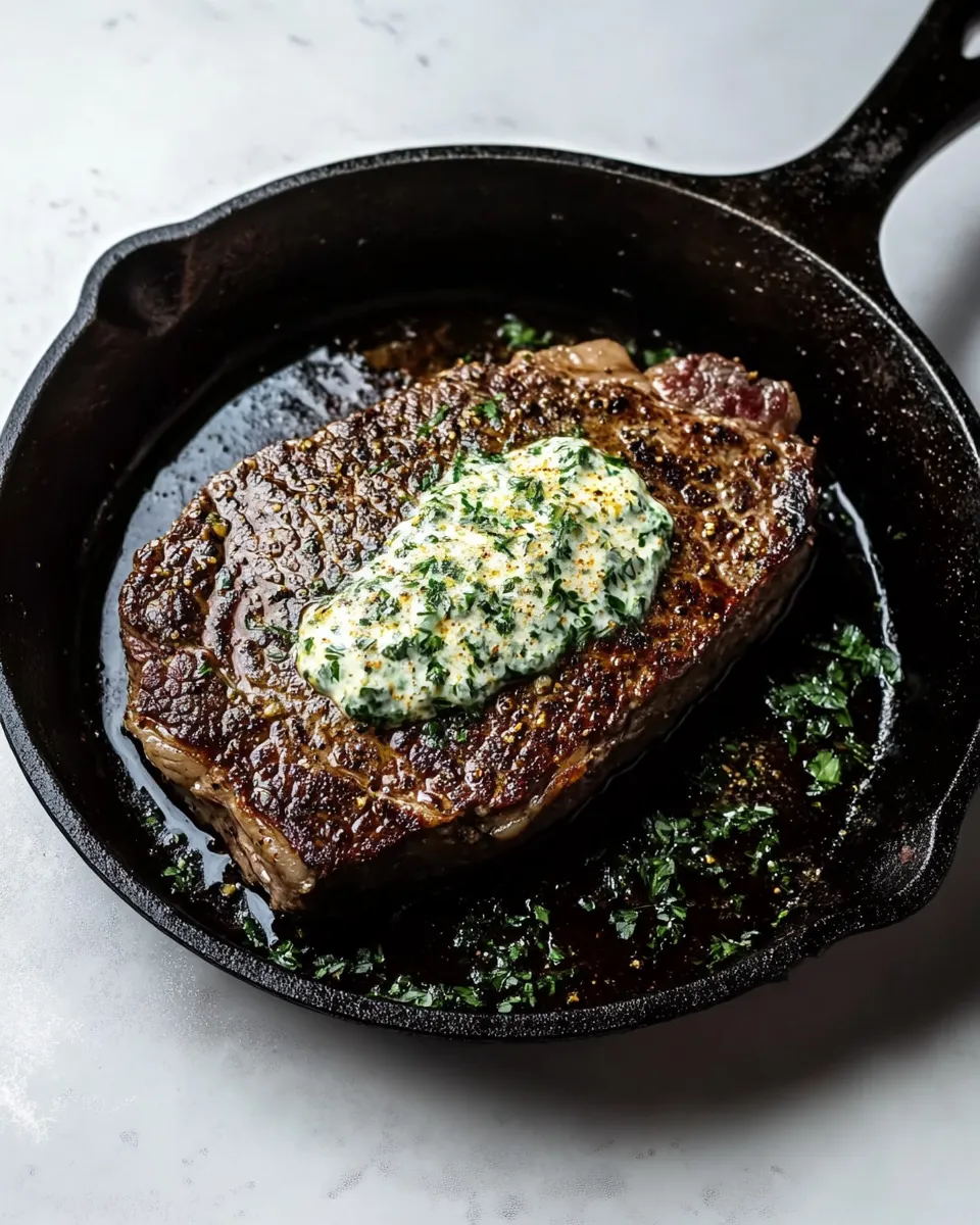 Delicious Cast Iron Seared Strip Steak image