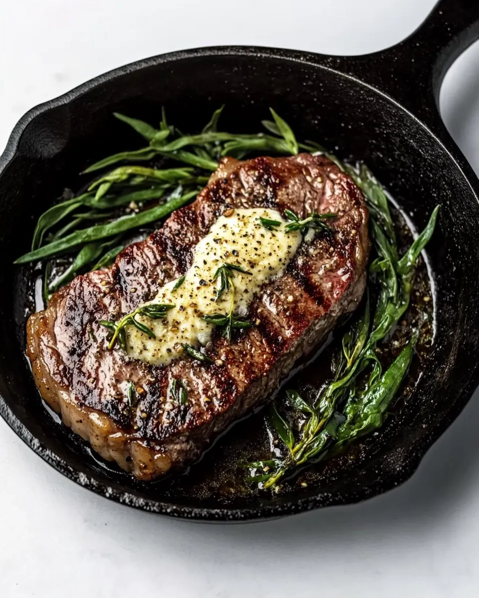 Savory Cast Iron Seared Strip Steak dish photo