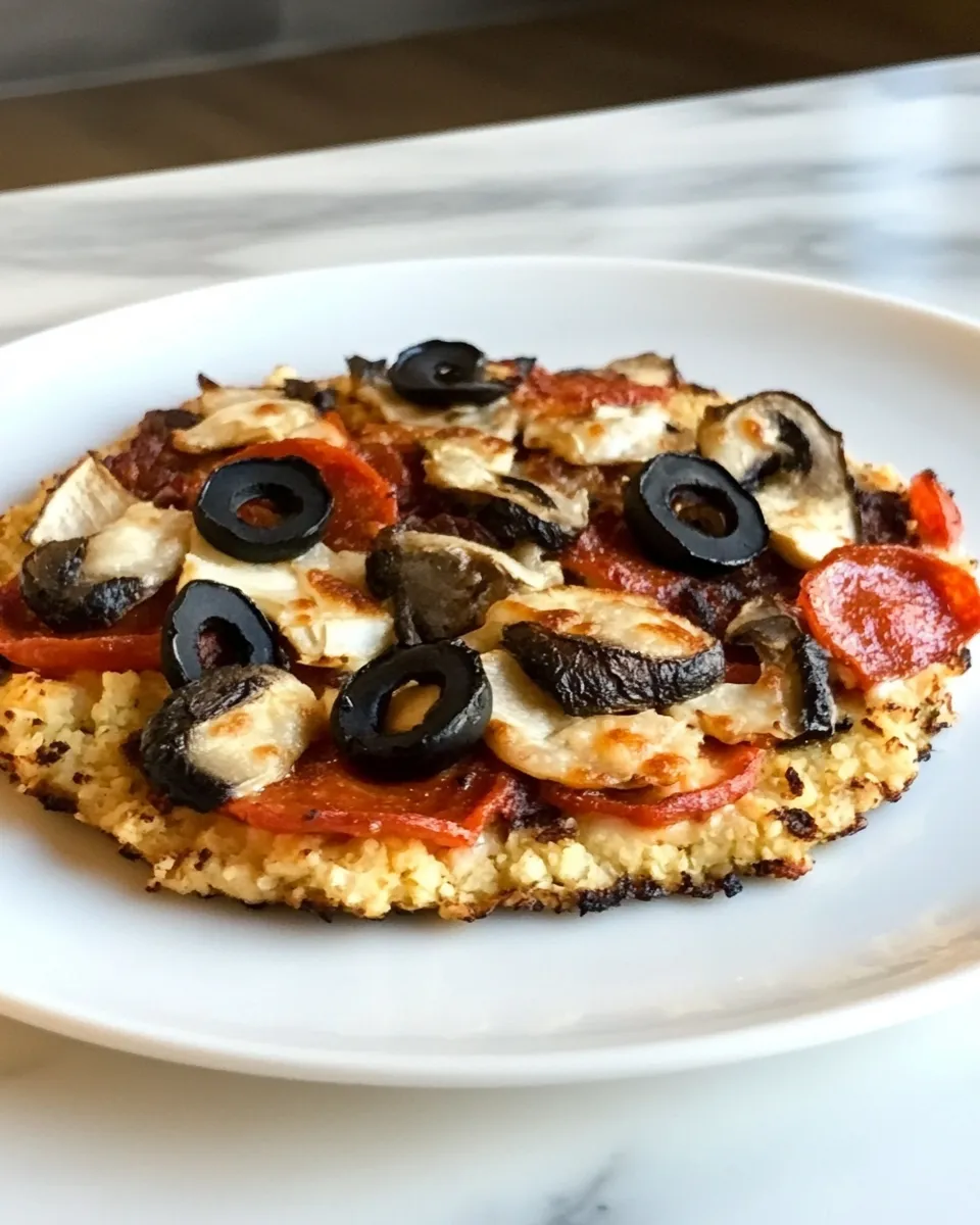 Easy Cauliflower Crust Pizza (Grill or Oven) recipe photo