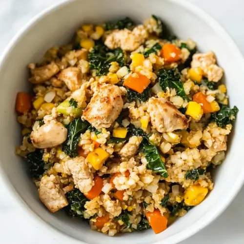 Easy Cauliflower Fried Rice with Kale & Chicken Recipe photo