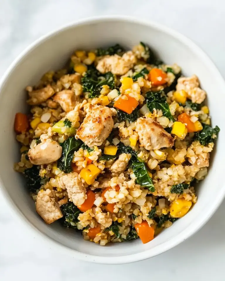 Easy Cauliflower Fried Rice with Kale & Chicken Recipe photo