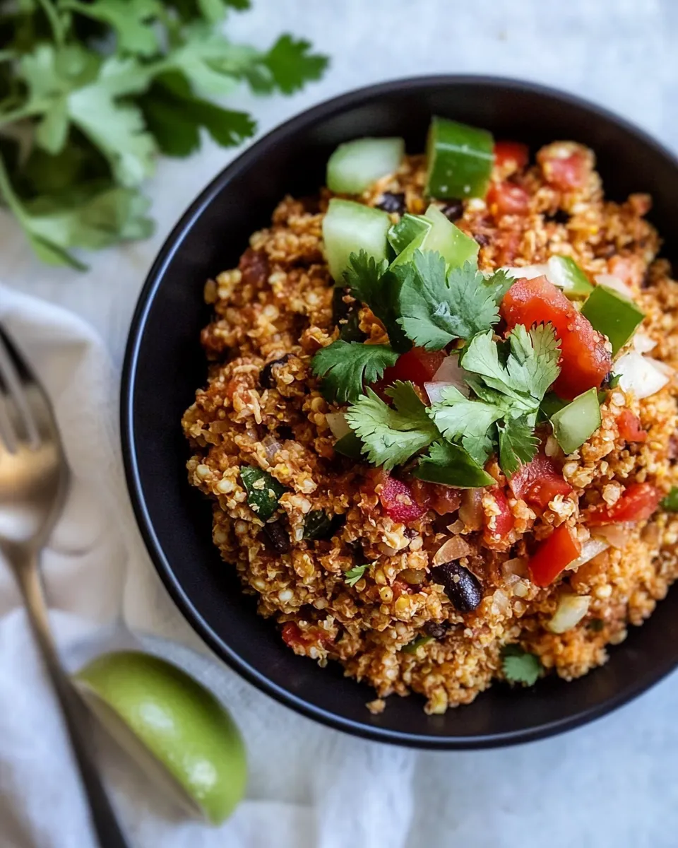 Quick Cauliflower Rice Turkey Taco Skillet shot