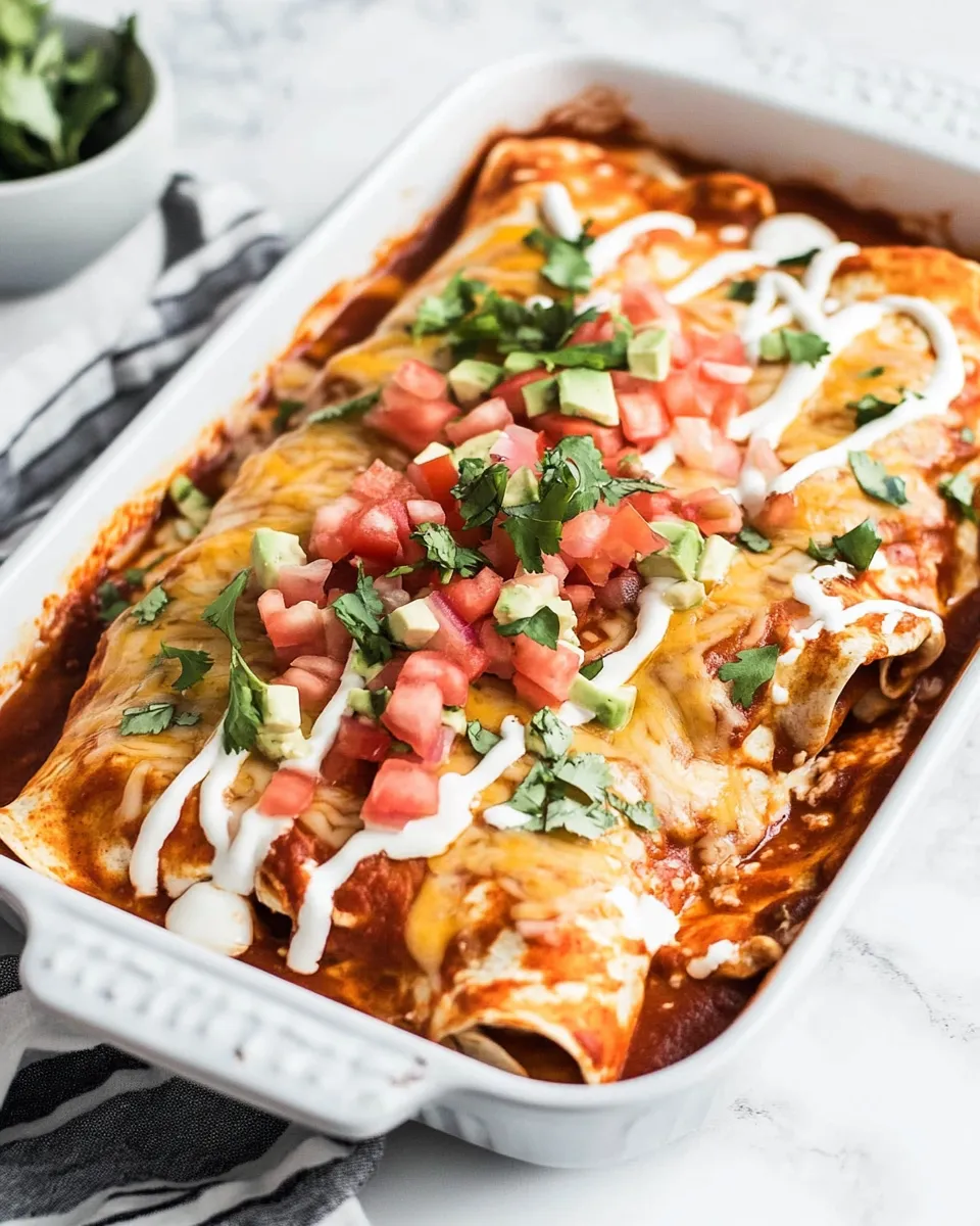 Delicious Cheese Enchiladas shot