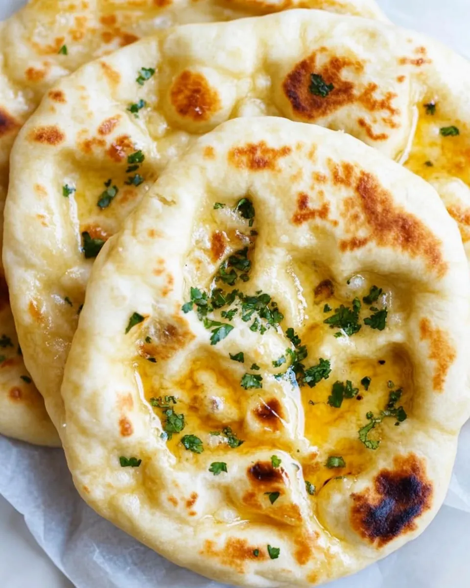 Homemade Cheesy Garlic Naan photo