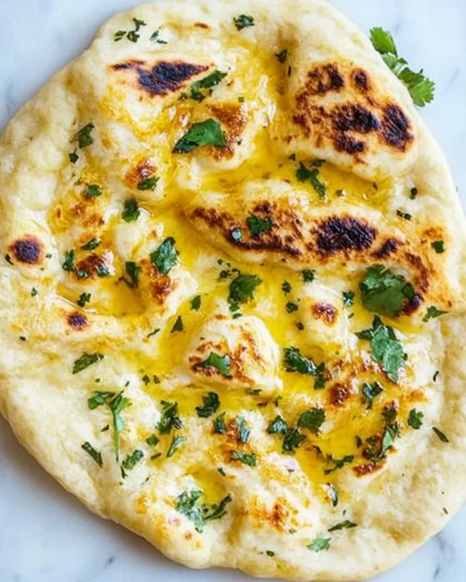 Delicious Cheesy Garlic Naan shot