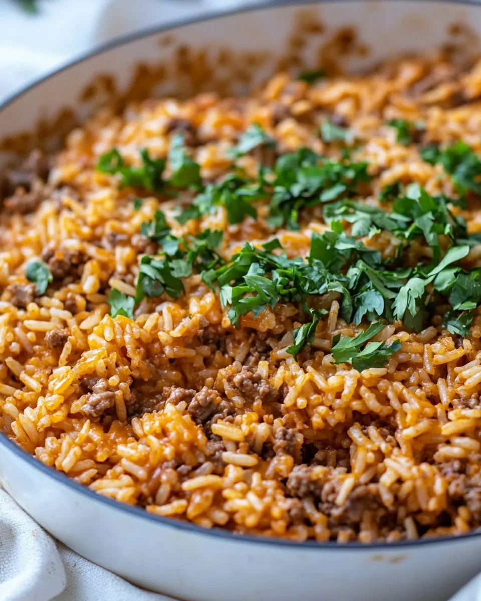 Delicious Cheesy Taco Rice Skillet image