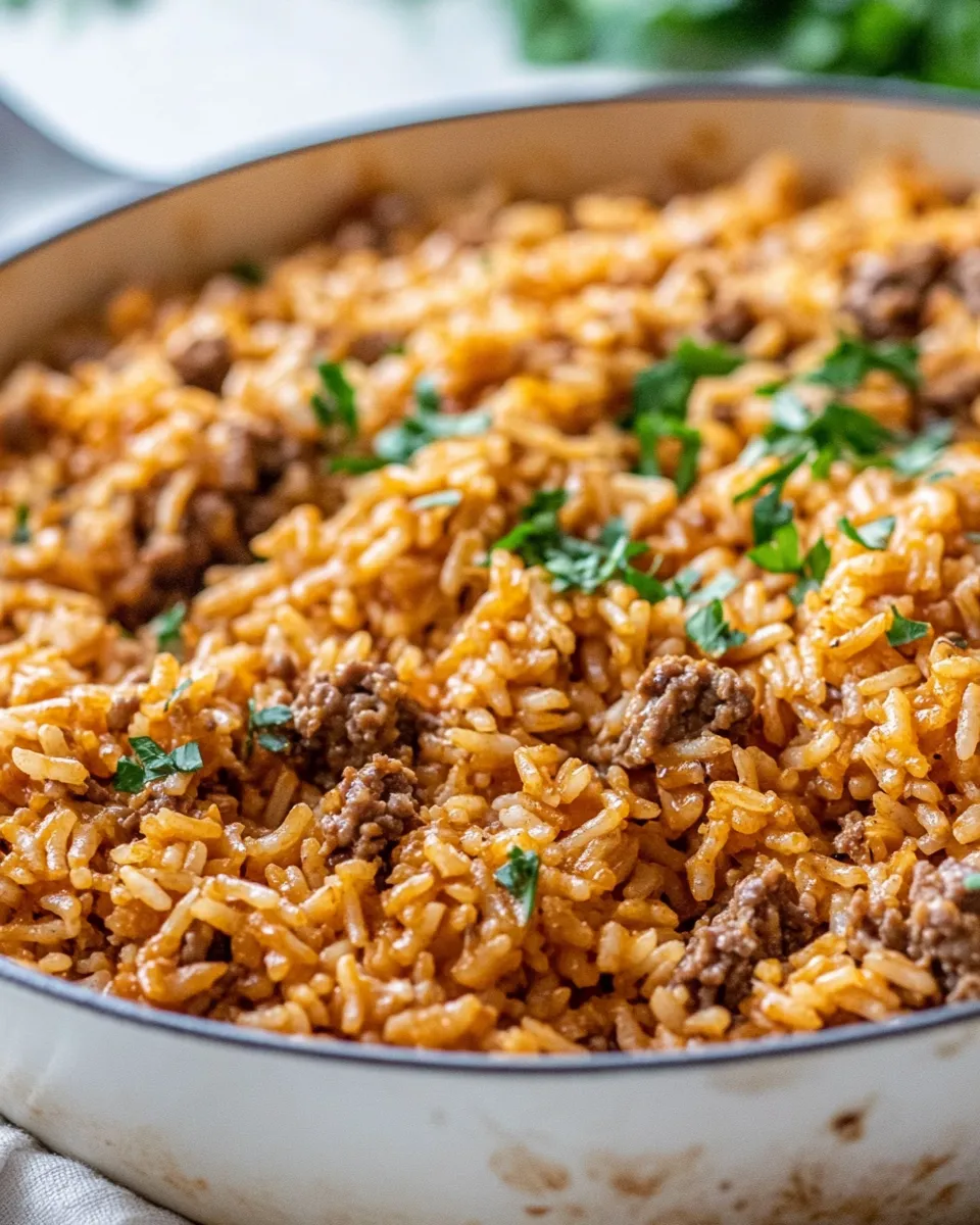 Quick Cheesy Taco Rice Skillet recipe photo