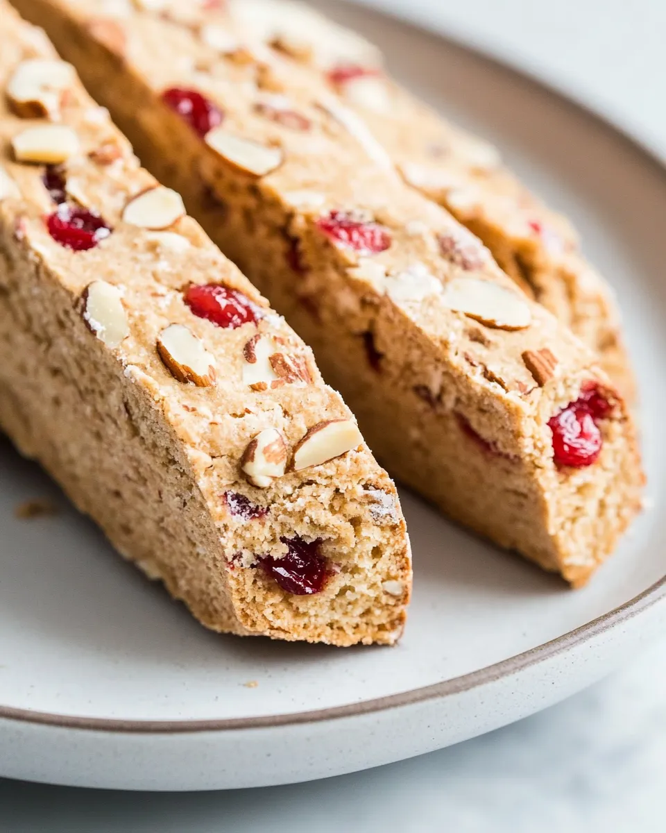 Delicious Cherry Almond Biscotti shot