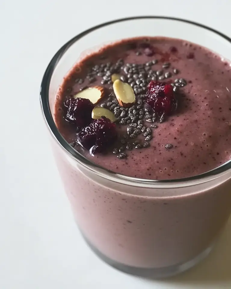 Homemade Cherry Almond Green Smoothie photo