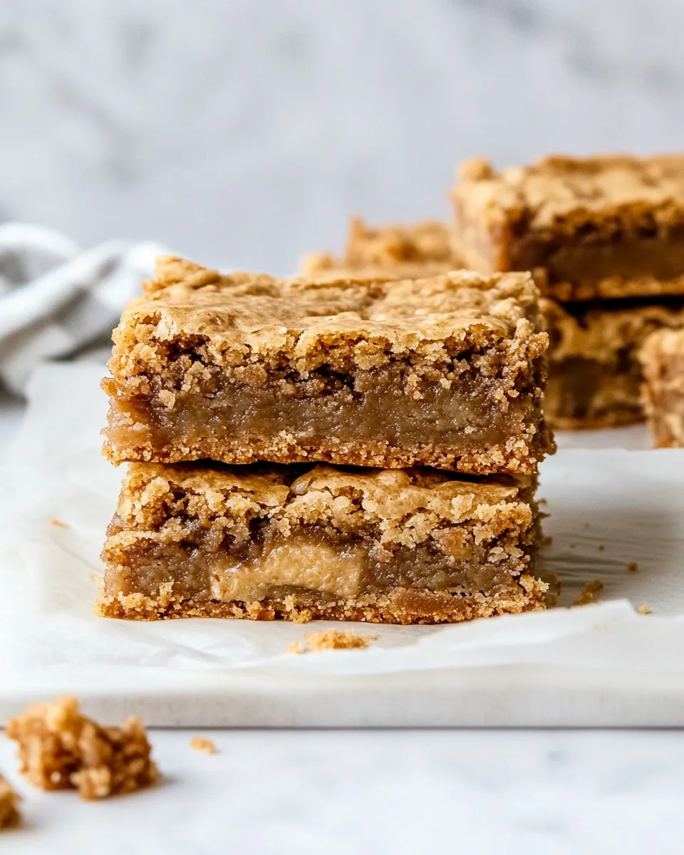 Delicious Chewy Brown Butter Blondies shot