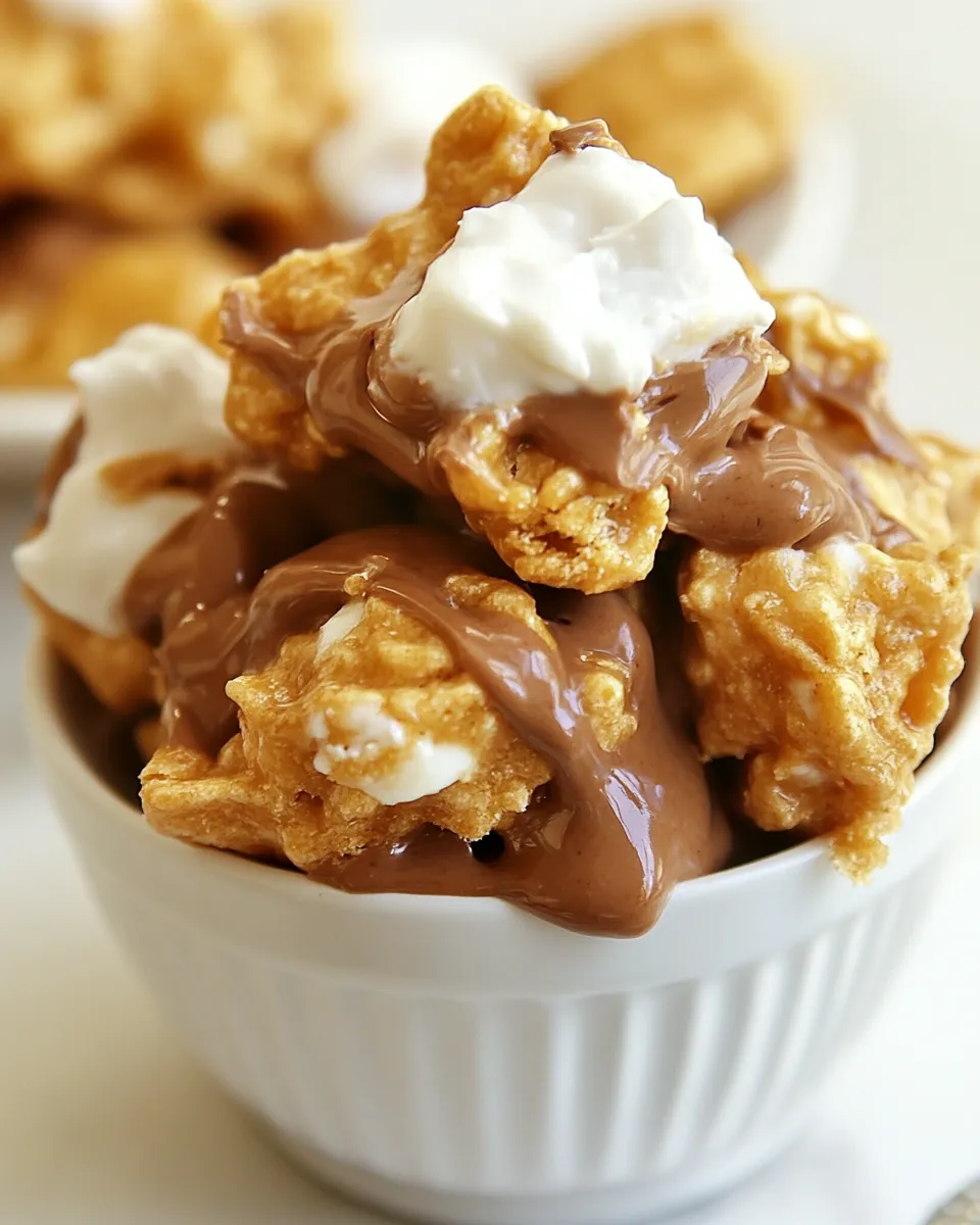 Delicious Chex Scotcheroos shot