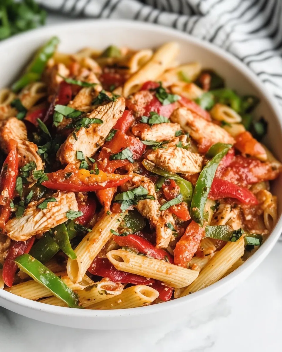 Easy Chicken Fajita Pasta recipe photo