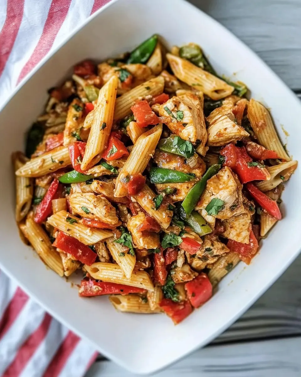 Savory Chicken Fajita Pasta dish photo