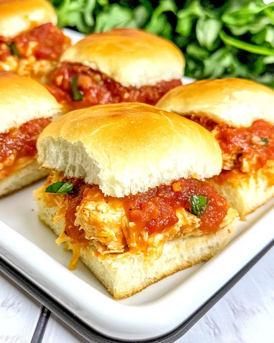 Easy Chicken Parm Sliders recipe photo