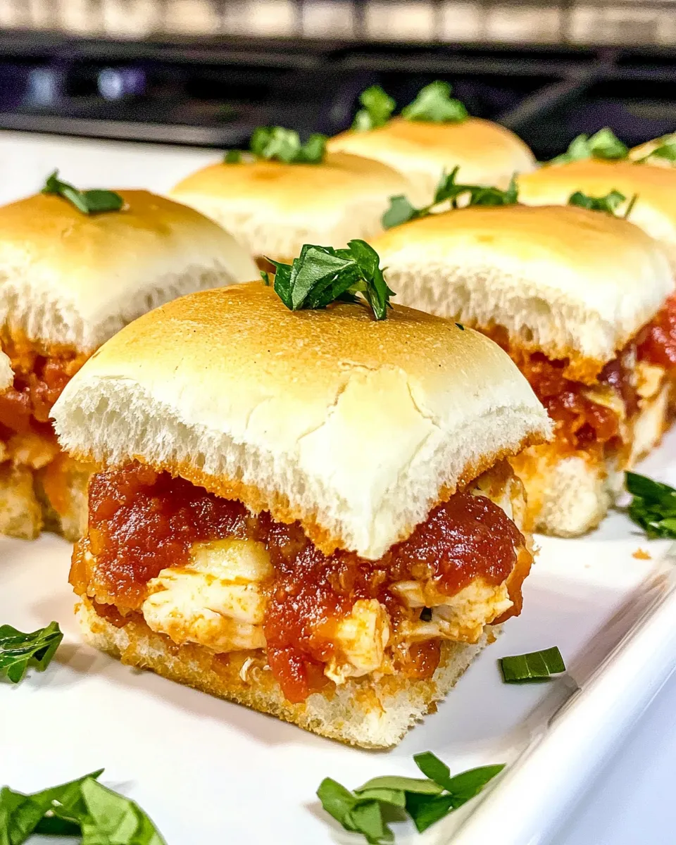 Delicious Chicken Parm Sliders shot