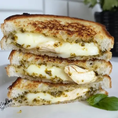 Homemade Chicken Pesto Grilled Cheese photo