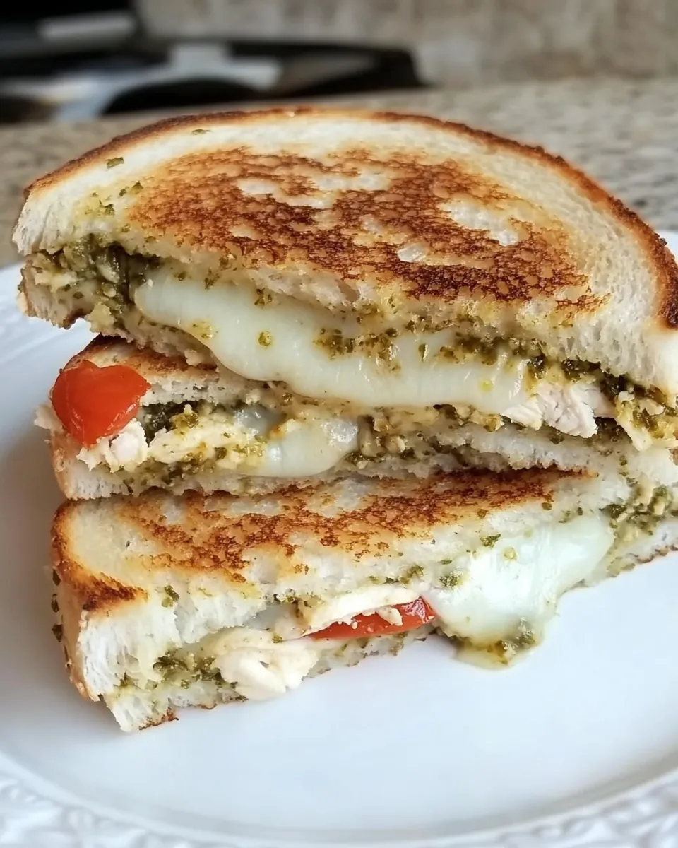 Classic Chicken Pesto Grilled Cheese image