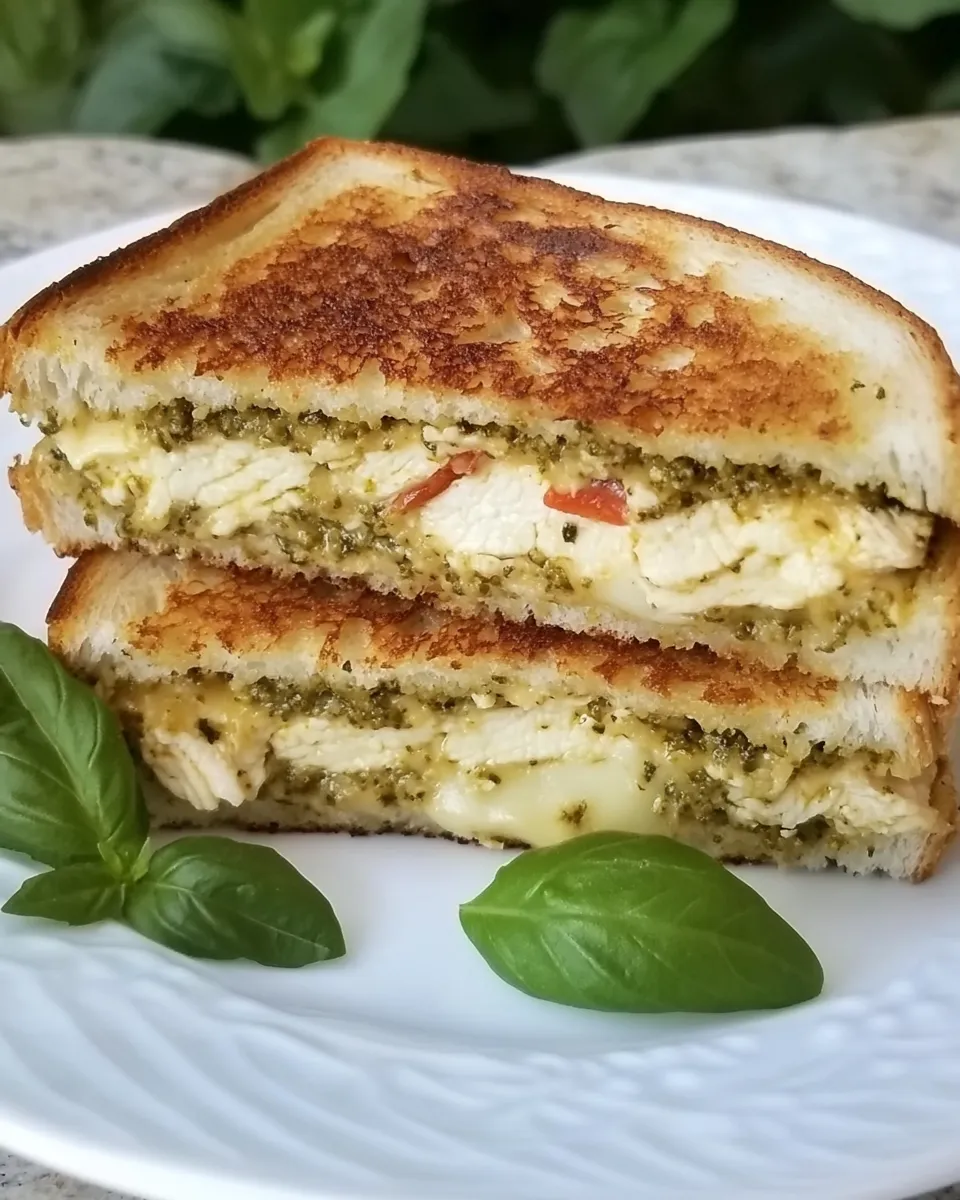 Easy Chicken Pesto Grilled Cheese recipe photo