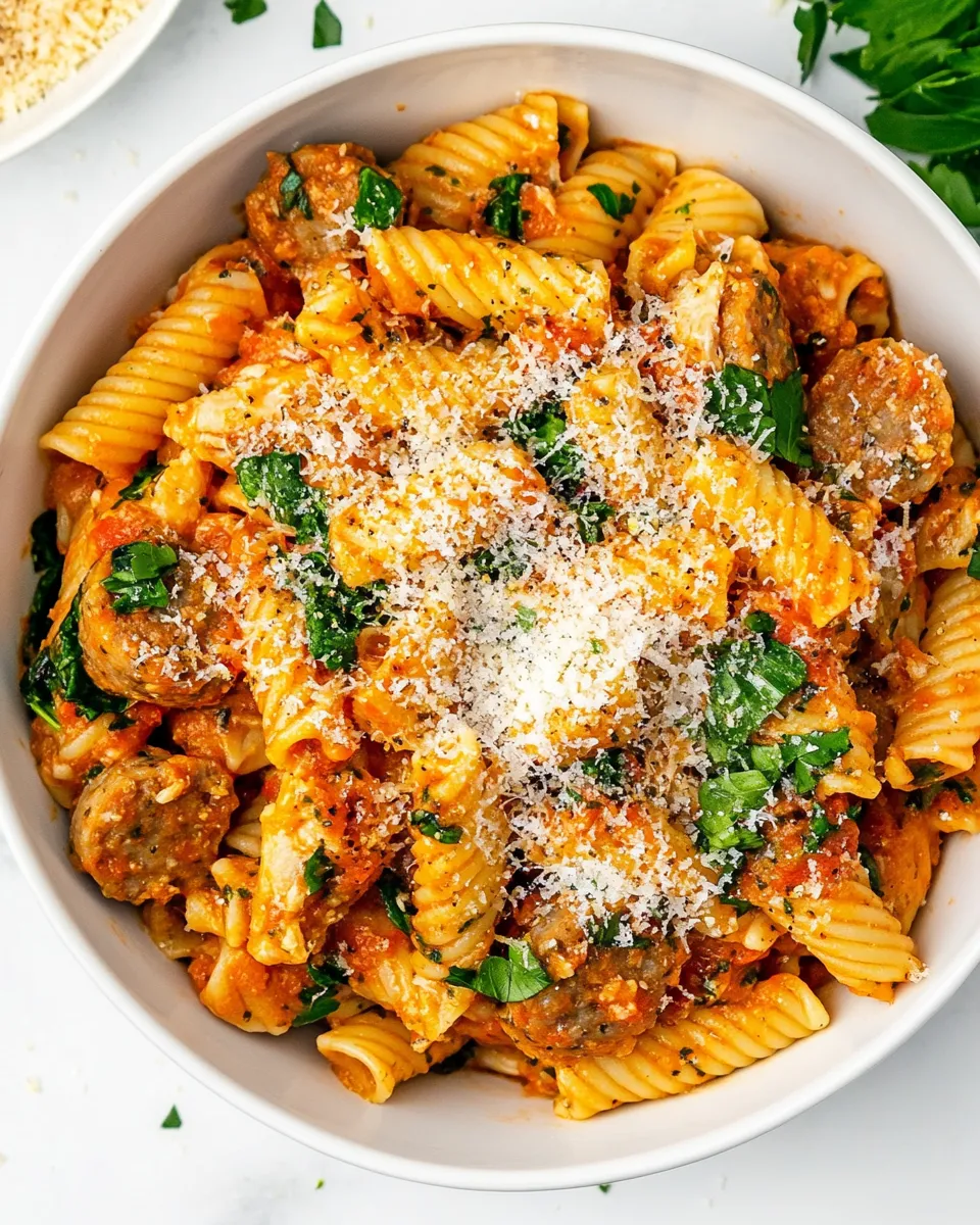 Classic Chicken Sausage Pasta image