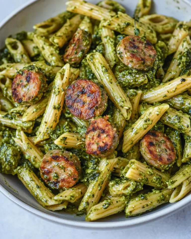 Easy Chicken Sausage Pesto Pasta photo