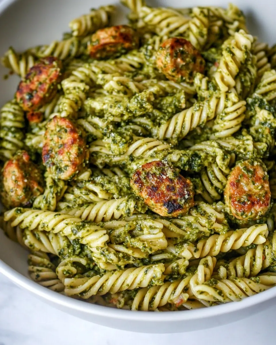Classic Chicken Sausage Pesto Pasta recipe photo