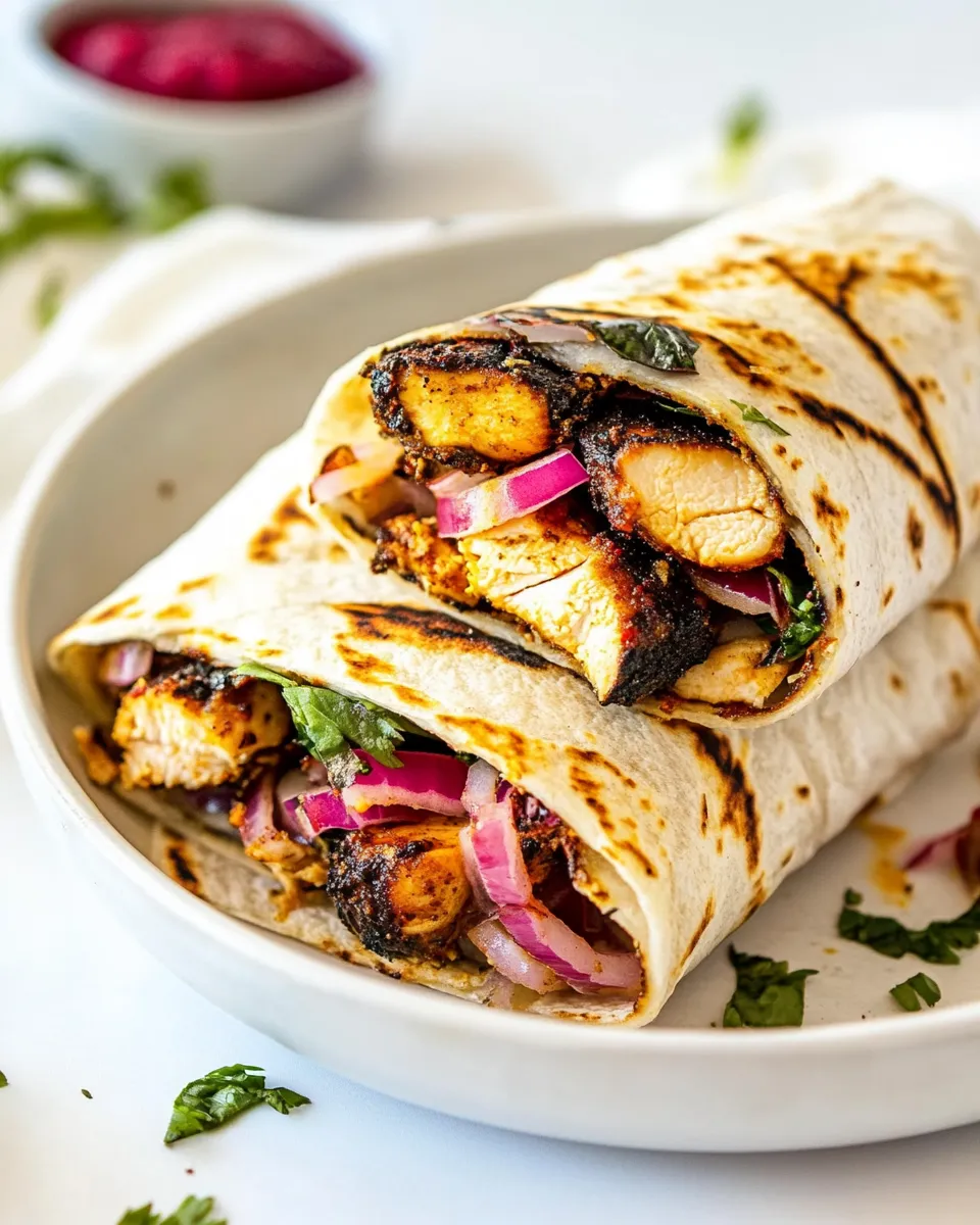 Easy Chicken Shawarma Wraps recipe photo