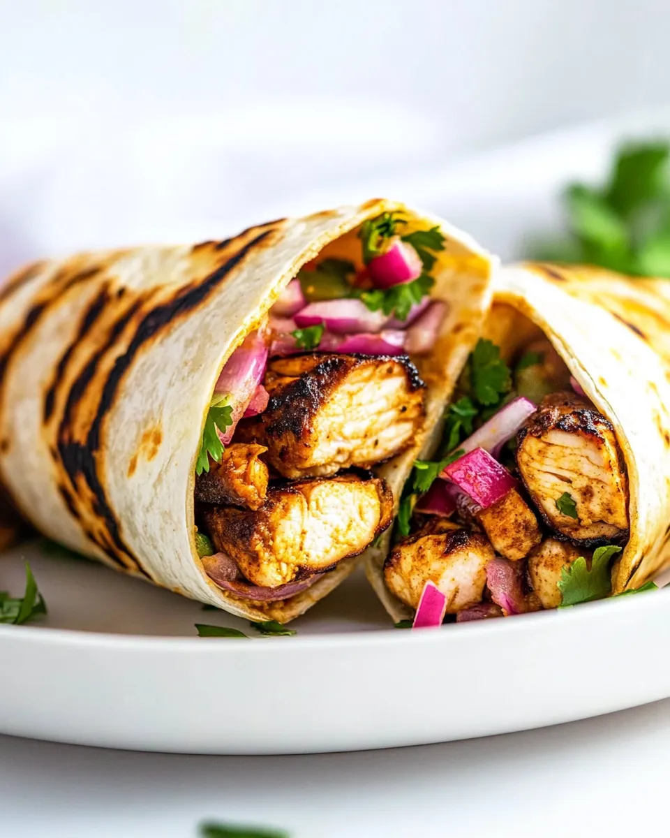 Delicious Chicken Shawarma Wraps shot