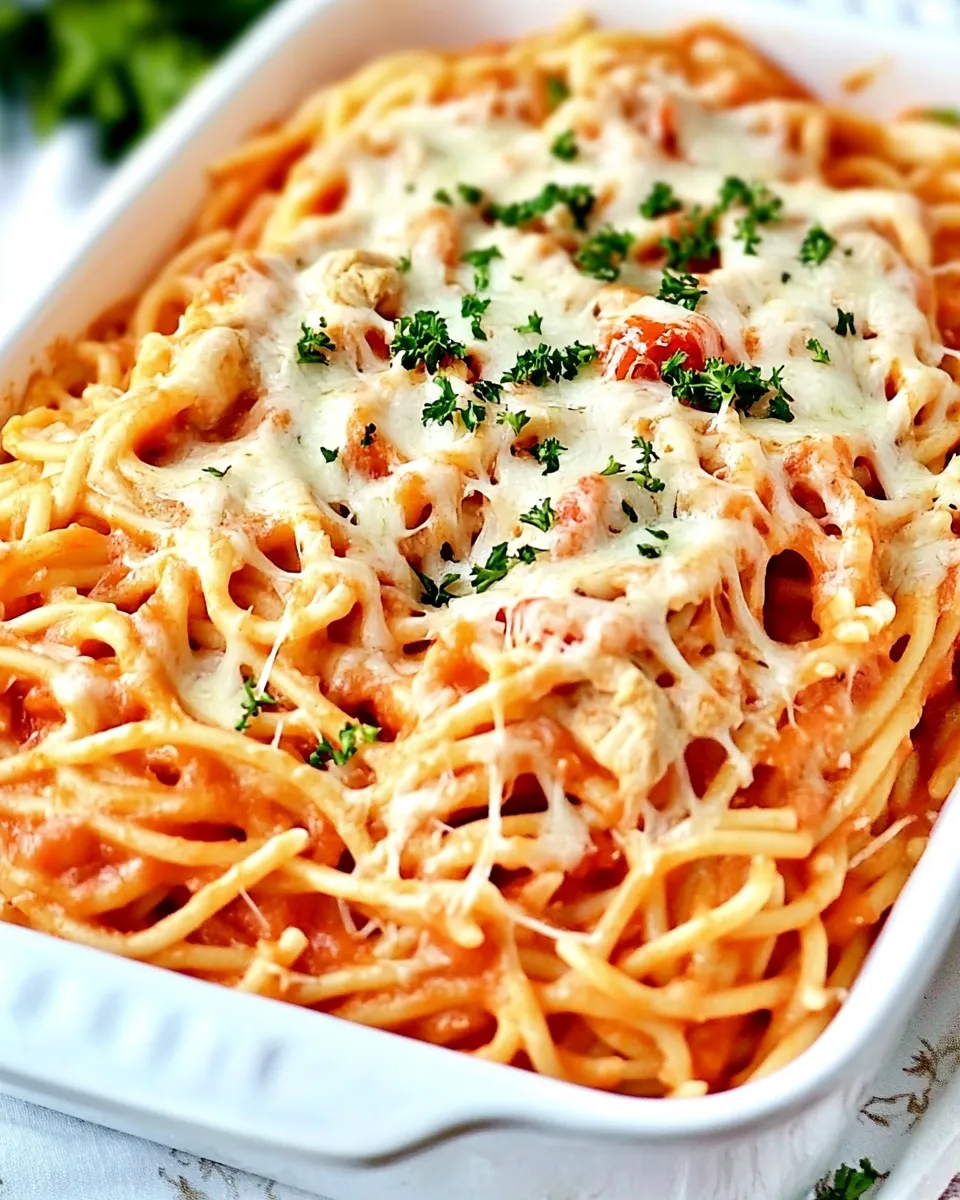 Classic Chicken Spaghetti Recipe with Rotel Tomatoes image