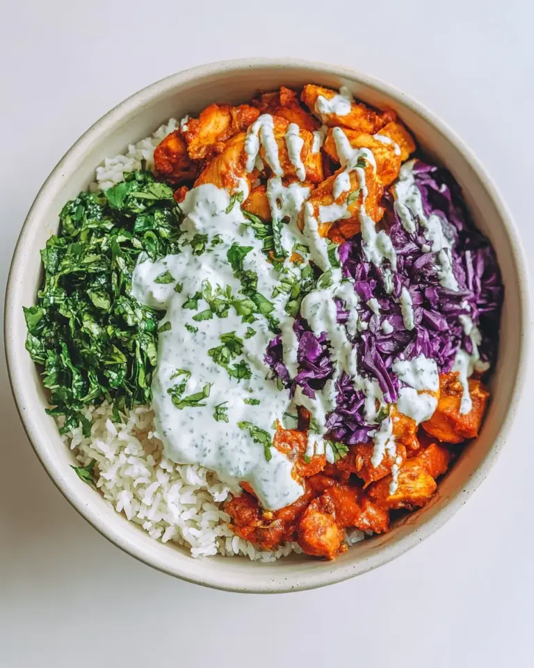 Homemade Chicken Tandoori Bowl with Minty Indian Yogurt Dressing Recipe photo