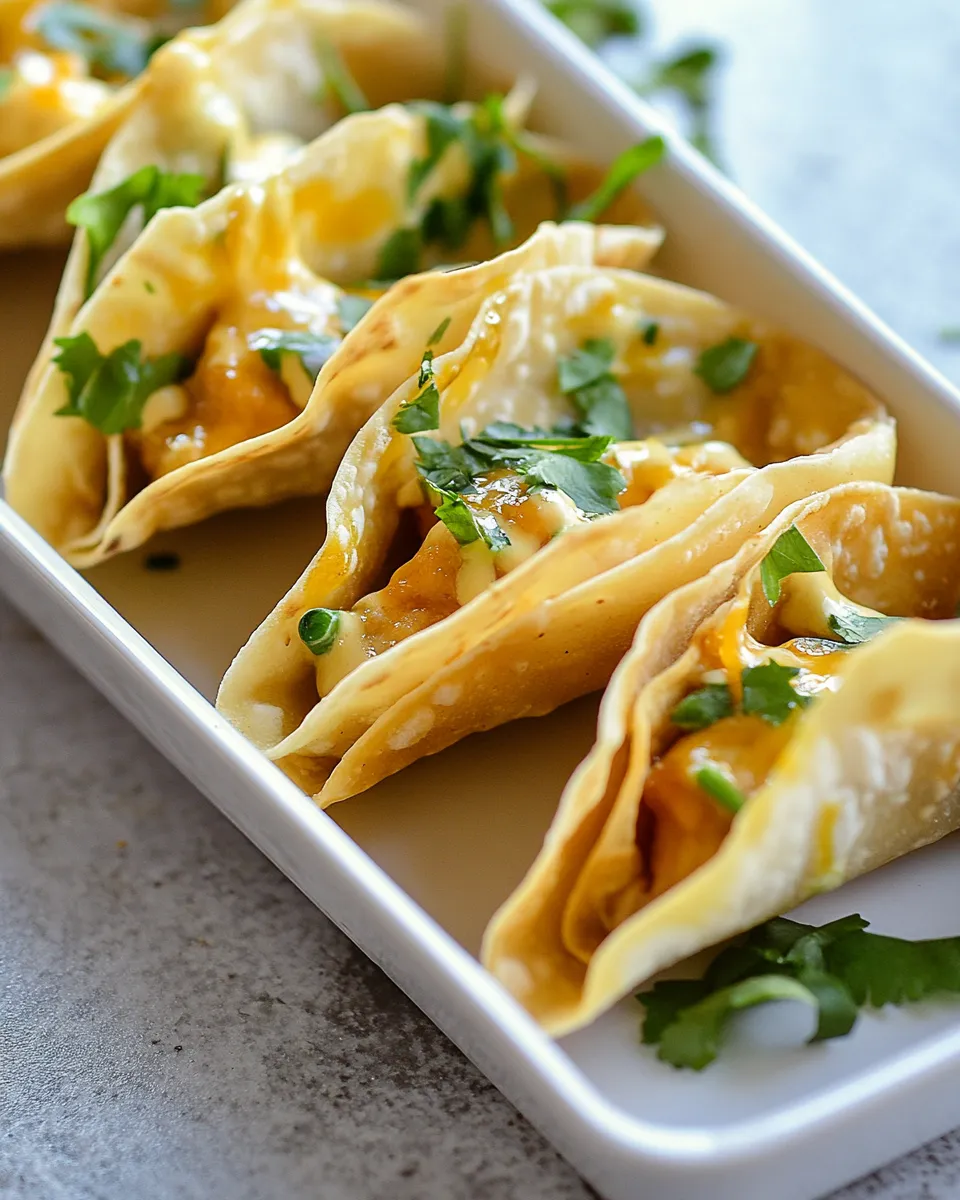 Savory Chicken Wonton Tacos dish photo