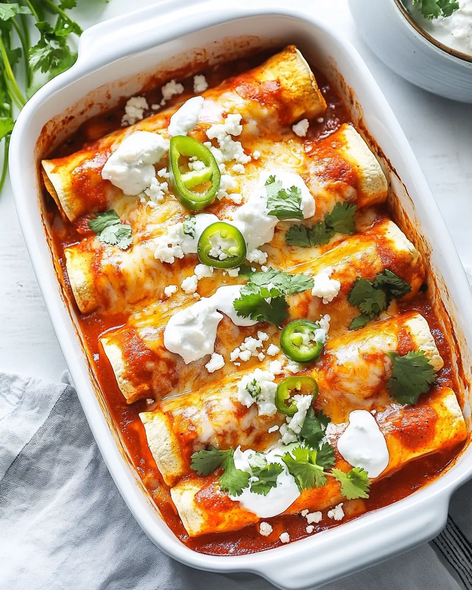 Delicious Chicken & Goat Cheese Enchiladas image