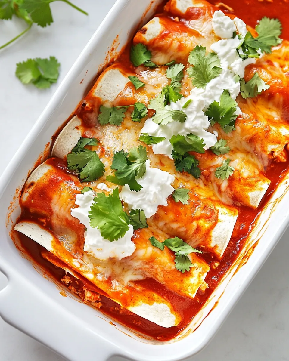 Homemade Chicken & Goat Cheese Enchiladas recipe photo