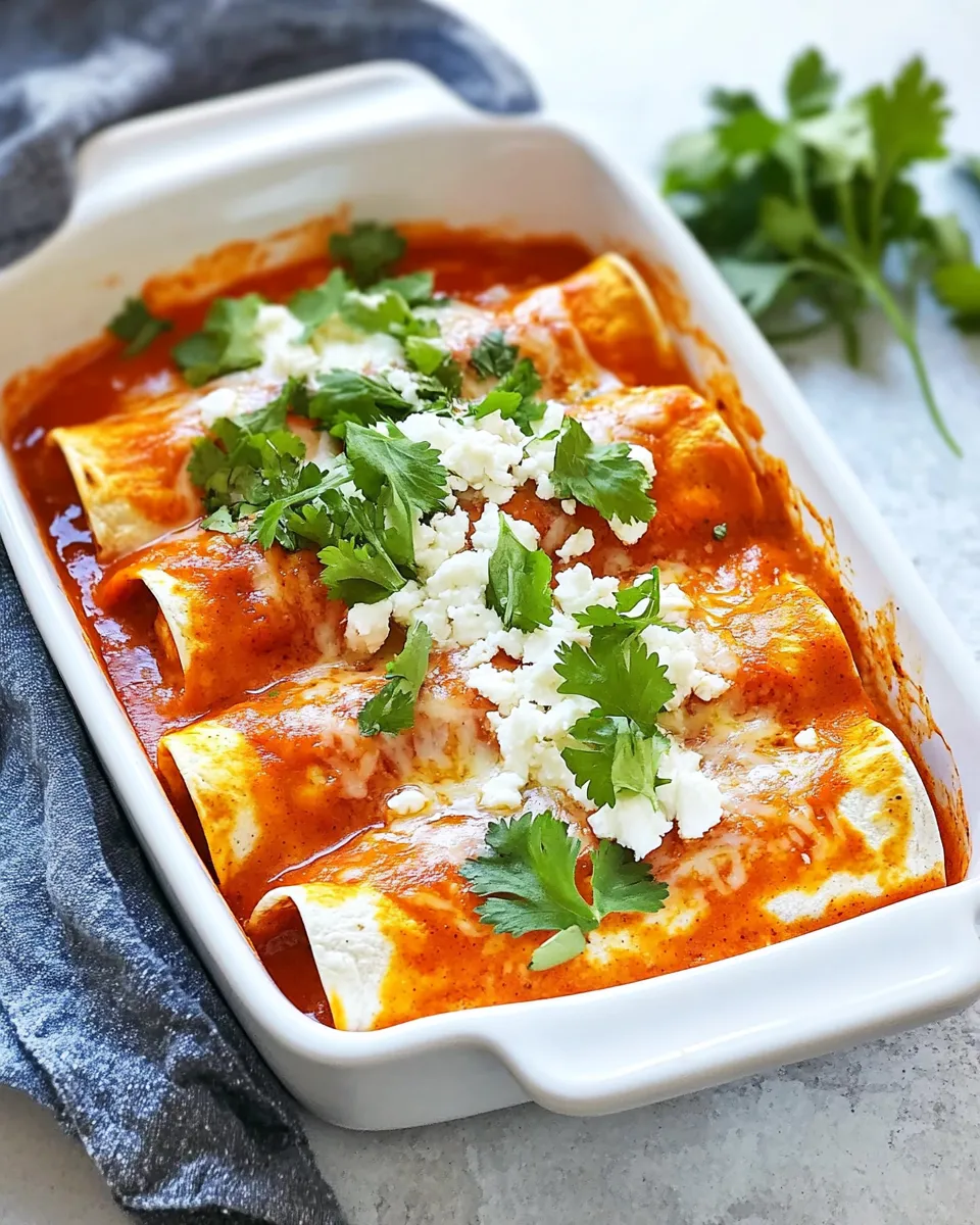 Quick Chicken & Goat Cheese Enchiladas shot