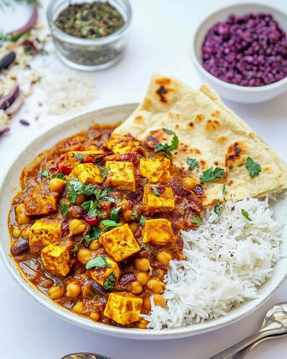 Tasty Chickpea Tofu Curry shot