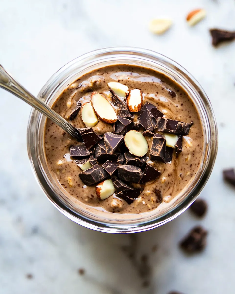 Easy Chocolate Almond Overnight Oats recipe photo