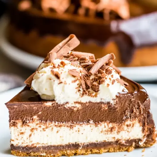 Homemade Chocolate Amaretto Cheesecake photo