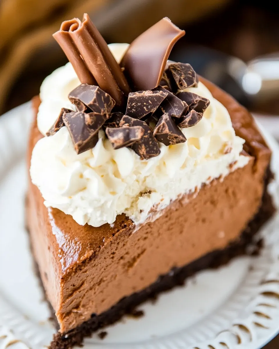 Delicious Chocolate Amaretto Cheesecake image
