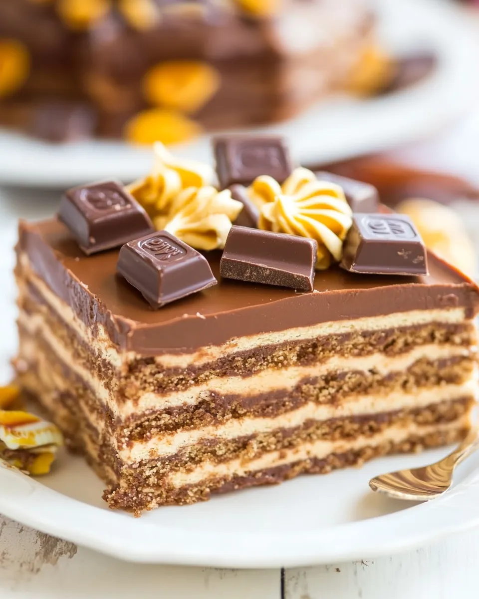 Easy Chocolate Candy Bar Icebox Cake recipe photo