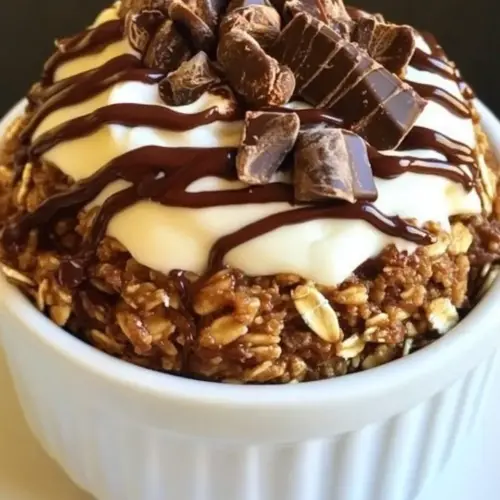 Homemade Chocolate Cheesecake Baked Oatmeal photo
