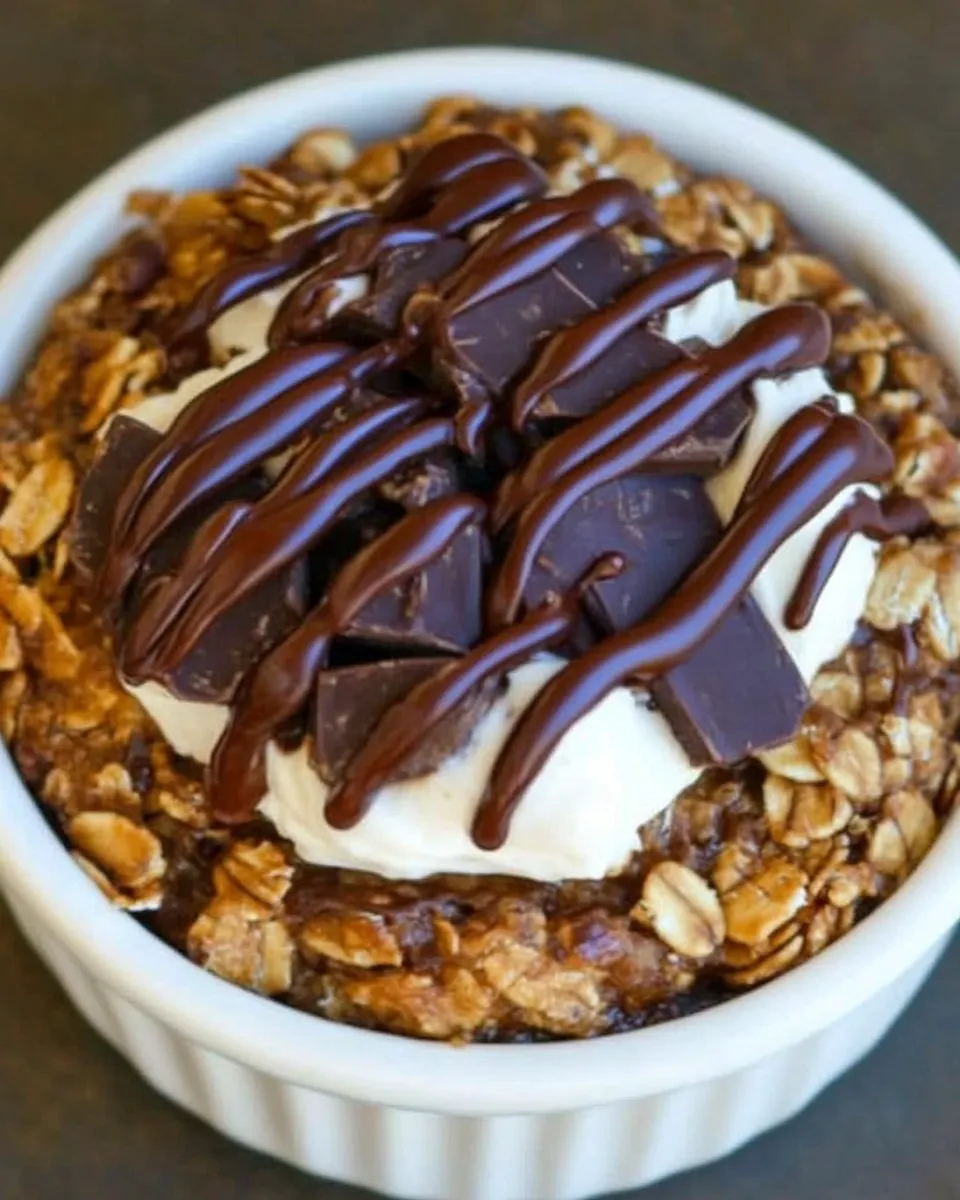 Easy Chocolate Cheesecake Baked Oatmeal recipe photo