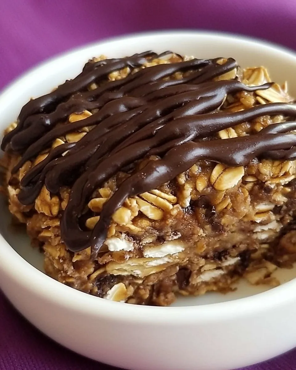 Tasty Chocolate Cheesecake Baked Oatmeal shot