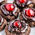 Homemade Chocolate Cherry Thumbprint Cookies photo