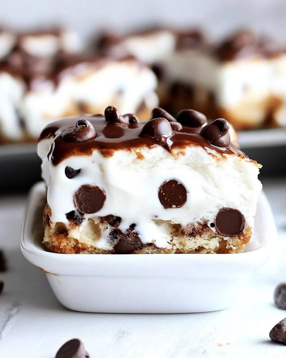 Delicious Chocolate Chip Cookie Ice Cream Bars shot